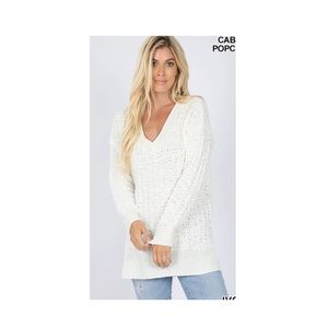 Ivory popcorn sweater
